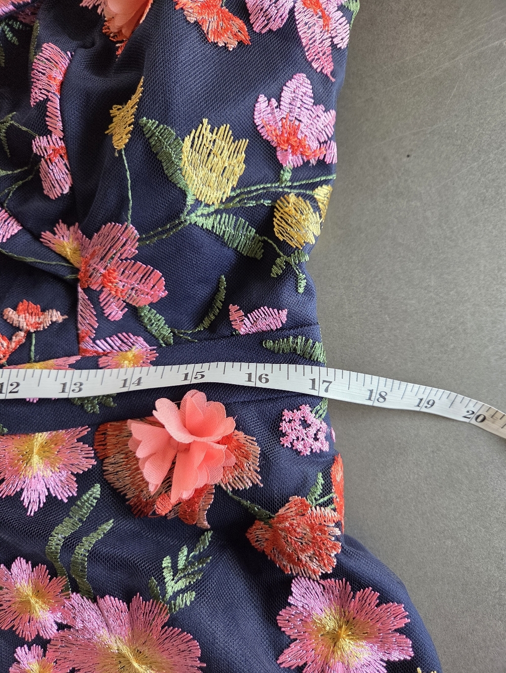 Xscape Off The-Shoulder Embroidered Floral Midi Dress Size 14 NWT $300 Formal - Picture 15 of 16